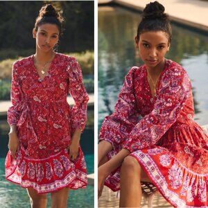 NEW Anthropologie Ro's Garden Drew Dress Floral Bohemian Cotton Breathable Rare